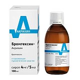 Бромгексин-Акрихин, сироп 4мг/5мл, флакон 100мл