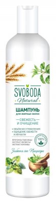 Купить svoboda natural (свобода натурал) шампунь с экстрактом мелиссы, крапивы и протеинами пшеницы для жирных волос, 430 мл в Нижнем Новгороде