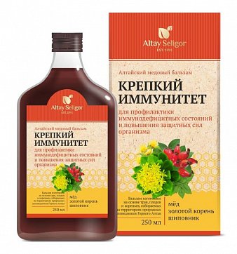 Бальзам Алтайский медовый Крепкий иммунитет, флакон 250мл БАД