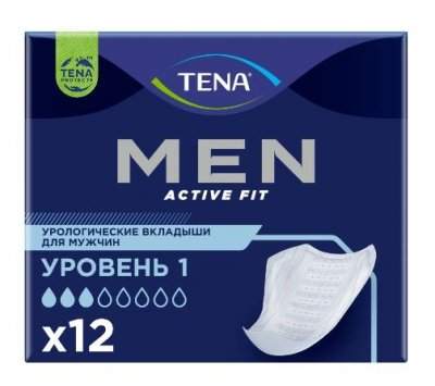 Купить tena (тена) прокладки, men active fit уровень 1, 12 шт в Нижнем Новгороде