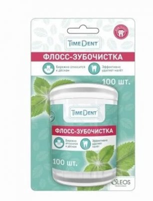 Купить таймдент (timedent) флосс-зубочистки мята 100 шт в Нижнем Новгороде
