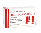 Купить бисопролол-прана, таблетки, покрытые пленочной оболочкой 5мг, 50 шт в Нижнем Новгороде