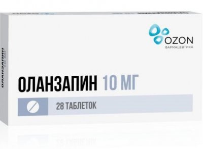 Купить оланзапин, таблетки, покрытые пленочной оболочкой 10мг, 28 шт в Нижнем Новгороде