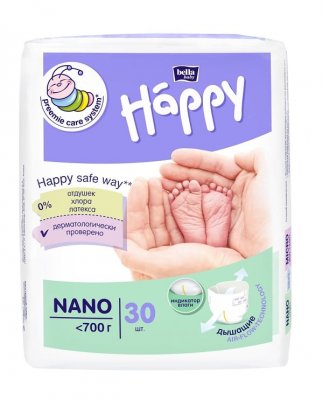 Купить bella baby happy (белла) подгузники для недоношенных детей размер нано до 700г 30 шт в Нижнем Новгороде