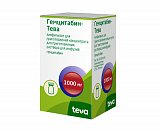 Гемцитабин-Тева, лиофилизат для приготовления концентрата для приготовления раствора для инфузий 1000мг, 1 шт