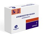 Купить атомоксетин канон, капсулы 18мг, 7 шт в Нижнем Новгороде