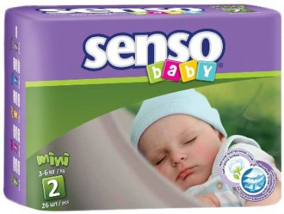 Купить senso baby (сенсо бейби) подгузники для детей с кремом - бальзамом, размер 2 (3-6кг), 26 шт в Нижнем Новгороде
