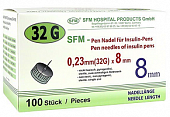 Купить иглы sfm для для инсулиновых инжекторов (пен ручек) 32g (0,23мм х 8мм) 100 шт в Нижнем Новгороде