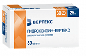 Купить гидроксизин-вертекс, таблетки, покрытые пленочной оболочкой 25мг, 30шт в Нижнем Новгороде