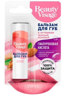 Купить бьюти визаж (beautyvisage) бальзам для губ с нежным розовым оттенком 3,6 г в Нижнем Новгороде