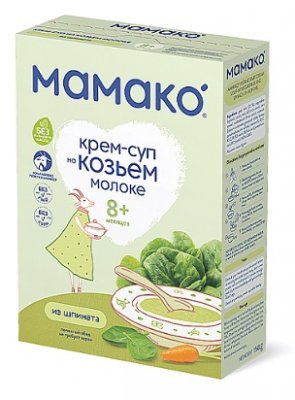 Купить мамако крем-суп из шпината на козьем молоке с 8 месяцев, 150г в Нижнем Новгороде