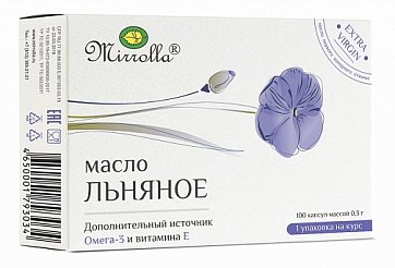 Льняное масло, капсулы 100 шт БАД