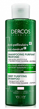 Vichy Dercos (Виши Деркос) шампунь-пилинг против перхоти глубокое очищение 250мл