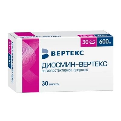 Купить диосмин-вертекс, таблетки, покрытые пленочной оболочкой 600мг, 30 шт в Нижнем Новгороде