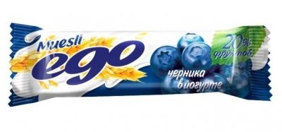 Купить мюсли ego (эго) батончик черника с витаминами в йогуртовой глазури, 25г бад в Нижнем Новгороде