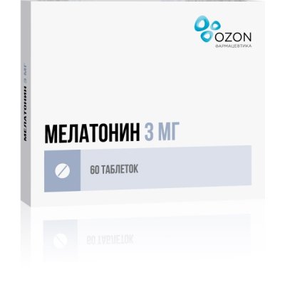Купить мелатонин, таблетки, покрытые пленочной оболочкой 3мг, 60 шт в Нижнем Новгороде