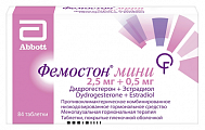 Купить фемостон мини, таблетки, покрытые пленочной оболочкой 2,5мг+0,5мг, 84 шт в Нижнем Новгороде