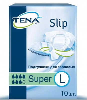 Купить tena slip super (тена) подгузники  размер l, 10 шт в Нижнем Новгороде