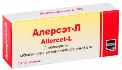 Купить алерсэт-л, таблетки, покрытые пленочной оболочкой 5мг, 10 шт от аллергии в Нижнем Новгороде
