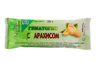 Купить гематоген с арахисом плитка 40г бад в Нижнем Новгороде