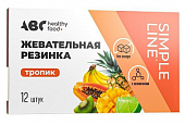 Купить abc healthy food (abc хэлси фуд) жевательная резинка без сахара, тропик таблетки 12шт  в Нижнем Новгороде
