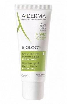 A-Derma Biology (А-Дерма) крем для хрупкой кожи лица и шеи легкий увлажняющий, 40мл