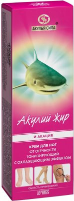 Купить акулья сила акулий жир крем для ног от варикоза и отечности, тонизирующий с охлаждающим эффектом с акацией 75 мл в Нижнем Новгороде