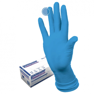 Купить перчатки dermagrip high risk powder free, п/проч.син.р.l №25 пар в Нижнем Новгороде