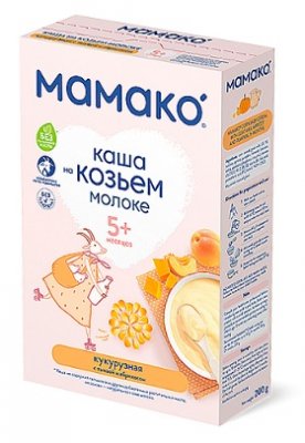 Купить мамако каша кукурузная с тыквой и абрикосом на козьем молоке, 200г в Нижнем Новгороде