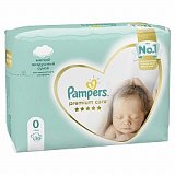 Pampers Premium Care (Памперс) подгузники 0 для новорожденных 1-25кг, 30шт