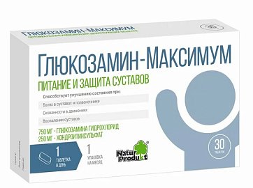 Глюкозамин Максимум 750мг+250мг, таблетки 30 шт БАД