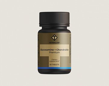 Tetralab (Тетралаб) Глюкозамин+хондроитин комплекс премиум, таблетки, покрытые оболочкой массой 1440 мг, 60 шт БАД