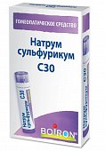 Купить натрум сульфурикум с30, гомеопатический монокомпонентный препарат минерально-химического происхождения, гранулы гомеопатические 4 гр  в Нижнем Новгороде
