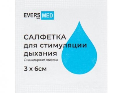 Купить салфетка для стимуляции дыхания эверс мед 3см х 6см с нашатырем, 1 шт в Нижнем Новгороде