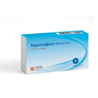 Купить тадалафил-ксантис, таблетки покрытые пленочной оболочкой 20мг, 4шт в Нижнем Новгороде