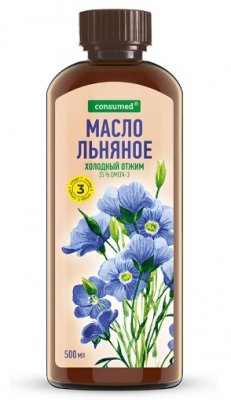 Купить льняное масло консумед (consumed), флакон 500мл бад в Нижнем Новгороде