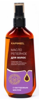 Купить karmel (кармель) масло для волос репейное с касторовым маслом, 100мл в Нижнем Новгороде