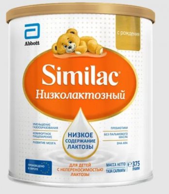 Купить симилак (similac) низколактозный, смесь молочная, с рождения 375г в Нижнем Новгороде