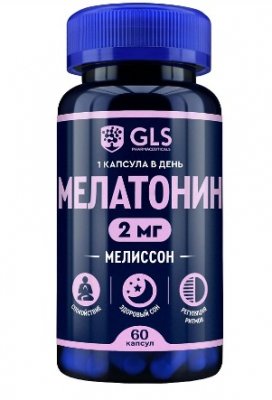 Купить gls (глс) мелатонин мелиссон, капсулы массой 400мг, 60 шт бад в Нижнем Новгороде