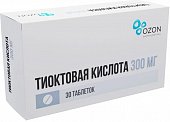 Купить тиоктовая кислота, таблетки покрытые пленочной оболочкой 300мг, 30шт в Нижнем Новгороде