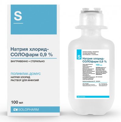 Купить натрия хлорид-солофарм, раствор для инфузий 0,9%, флакон 100мл, 36 шт в Нижнем Новгороде