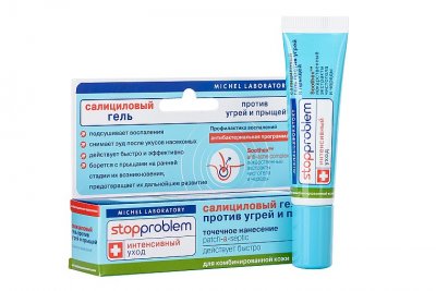 Купить stopproblem (стоппроблем) гель салициловый для комбинированной кожи с чередой и чистотелом, 15мл в Нижнем Новгороде
