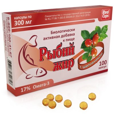 Купить рыбий жир с маслом шиповника, капсулы 300мг, 100 шт бад в Нижнем Новгороде