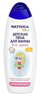 Купить nativica baby (нативика) детская пена для ванны для девочек 3+, 430мл в Нижнем Новгороде