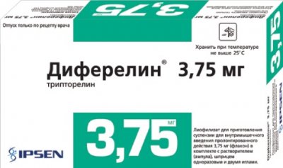 Купить диферелин, лиофилизат для приготовления суспензии для внутримышечного введения пролонг действия 3,75мг, флакон в Нижнем Новгороде