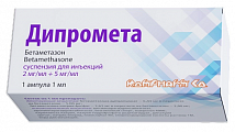 Купить дипромета, суспензия для инъекций 2 мг/мл+5 мг/мл ампула 1мл 1шт в Нижнем Новгороде