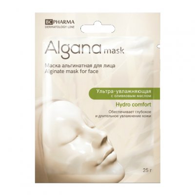 Купить альгана маск (alganamask) маска для лица альгинатная ультра-увлажняющая с оливковым маслом, 1 шт в Нижнем Новгороде