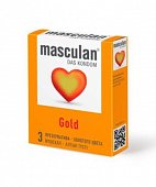Купить masculan (маскулан) презервативы золотого цвета gold 3 шт в Нижнем Новгороде