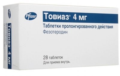 Купить товиаз, таблетки с пролонгированным высвобождением, покрытые пленочной оболочкой 4мг, 28 шт в Нижнем Новгороде