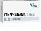 Купить глибенкламид, таблетки 1,75мг, 120 шт в Нижнем Новгороде